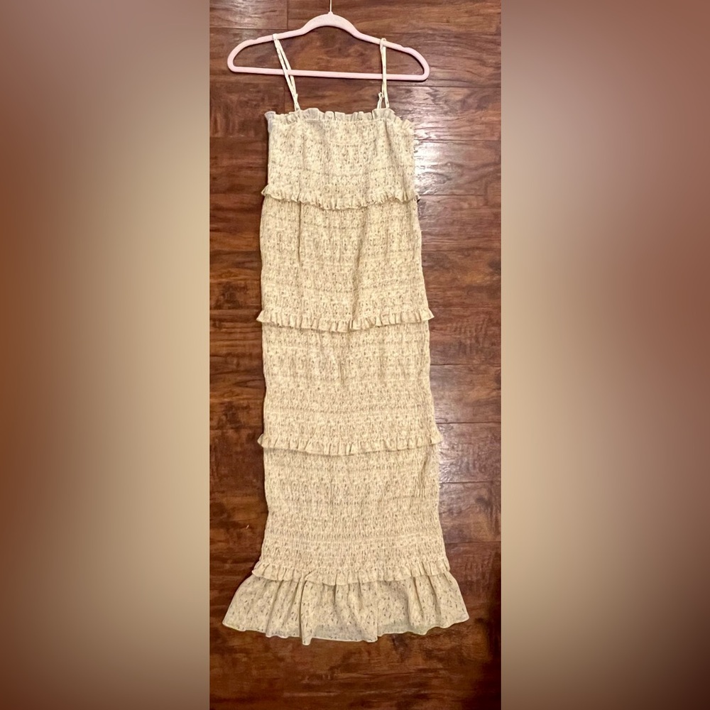 Mable Smocked Ruffle Maxi Dress